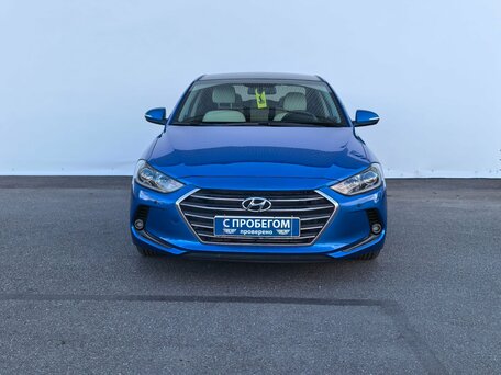 2018 Hyundai Elantra VI (AD), синий, 1450000 рублей, вид 2