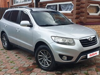 2012 Hyundai Santa Fe II Рестайлинг, серебристый, 1520000 рублей, вид 2