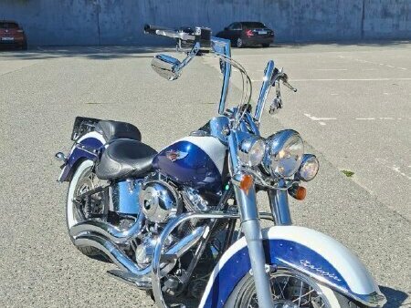 2006 Harley-Davidson Softail Deluxe, синий, 950000 рублей - вид 3