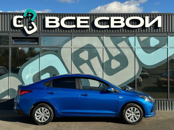 2020 Hyundai Solaris II Рестайлинг, синий, 1395000 рублей - вид 7