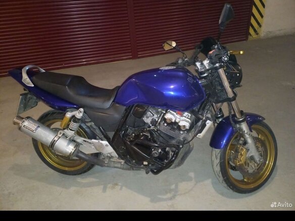2004 Honda CB 400 Super Four, синий, 350000 рублей - вид 1