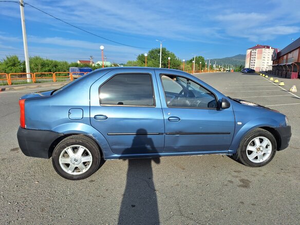 2013 Renault Logan I Рестайлинг, синий, 470000 рублей - вид 6