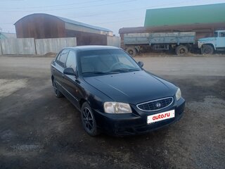 2005 Hyundai Accent ТагАЗ II, чёрный, 305000 рублей, вид 2