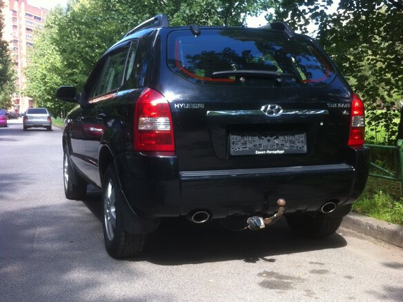 2004 Hyundai Tucson I, чёрный - вид 1