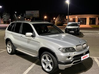 2005 BMW X5 4.4i I (E53) Рестайлинг, серебристый, 1000000 рублей, вид 4