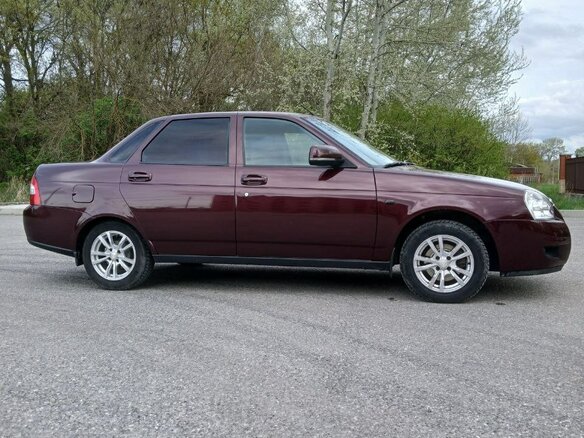 2012 Lada (ВАЗ) Priora I, пурпурный, 430000 рублей - вид 1