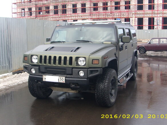 2003 Hummer H2 I, зелёный - вид 1