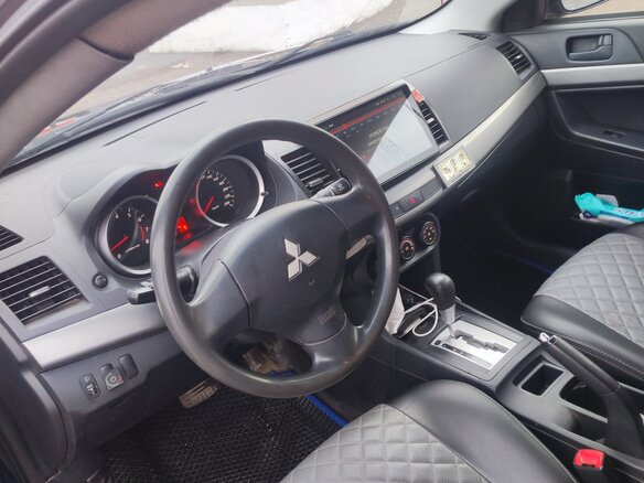 2013 Mitsubishi Lancer X Рестайлинг, синий, 700000 рублей - вид 9