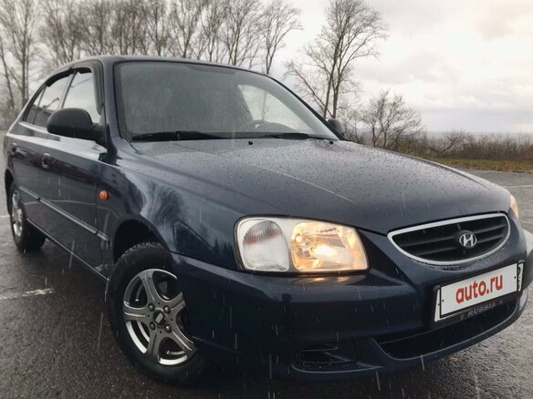 2008 Hyundai Accent ТагАЗ II, синий - вид 2