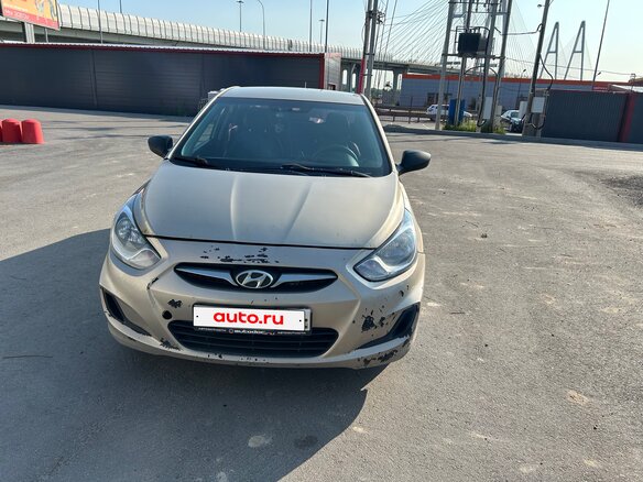 2012 Hyundai Solaris I, бежевый, 530000 рублей