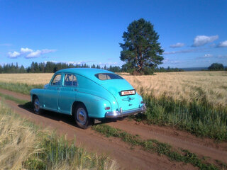 1956 ГАЗ М-20 «Победа», голубой, 2000000 рублей, вид 3