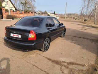 2007 Hyundai Accent ТагАЗ II, чёрный, 480000 рублей, вид 4