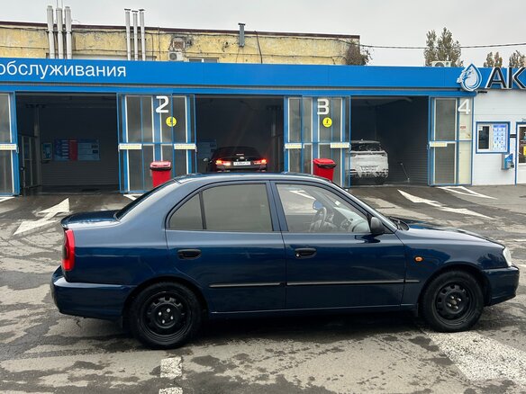 2008 Hyundai Accent ТагАЗ II, синий, 490000 рублей - вид 7