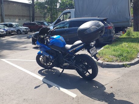 2009 Kawasaki ER-6F (Ninja 650R), синий, 400000 рублей, вид 4