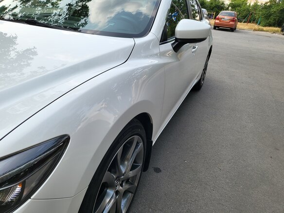 2017 Mazda 6 III (GJ) Рестайлинг, белый, 2400000 рублей - вид 3