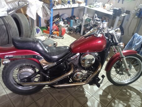 1995 Kawasaki VN400 Vulcan, красный, 235000 рублей, вид 4