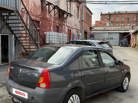 2008 Renault Logan I, серый, 200000 рублей - вид 6