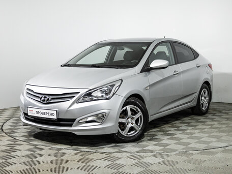 2016 Hyundai Solaris I Рестайлинг, серебристый, 899700 рублей, вид 1