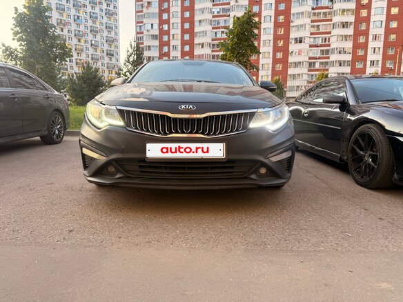 2019 Kia Optima IV Рестайлинг, синий, 1200000 рублей - вид 2