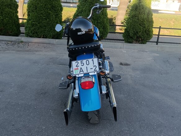 2002 Harley-Davidson Fat Boy, синий, 660000 рублей - вид 1