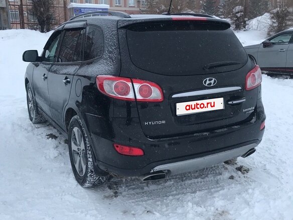 2011 Hyundai Santa Fe II Рестайлинг, чёрный, 1350000 рублей - вид 3
