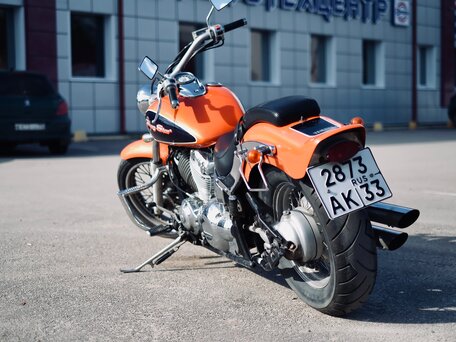 1996 Yamaha XVS400 Drag Star, оранжевый, 410000 рублей, вид 3
