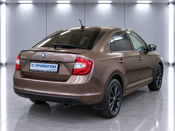 2017 Skoda Rapid I Рестайлинг, коричневый, 1390000 рублей - вид 3