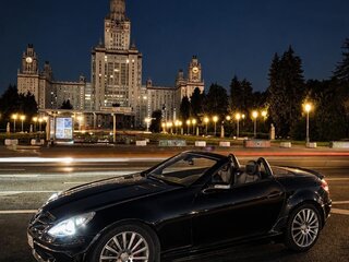 2004 Mercedes-Benz SLK-Класс 200 II (R171), синий, 1590000 рублей, вид 2