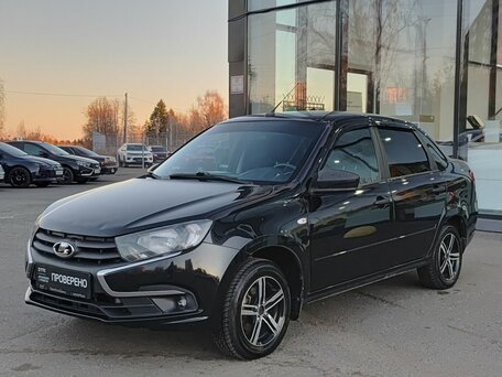 2018 Lada (ВАЗ) Granta I Рестайлинг, чёрный, 445000 рублей, вид 1