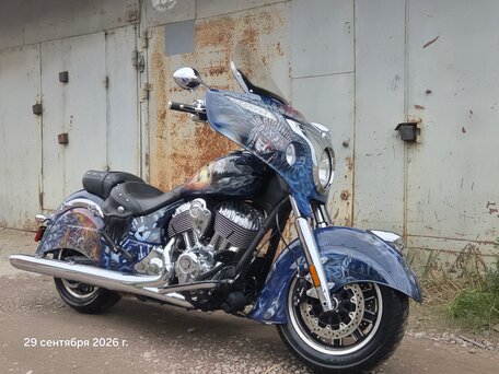 2014 Indian Chieftain, синий, 1200000 рублей, вид 4