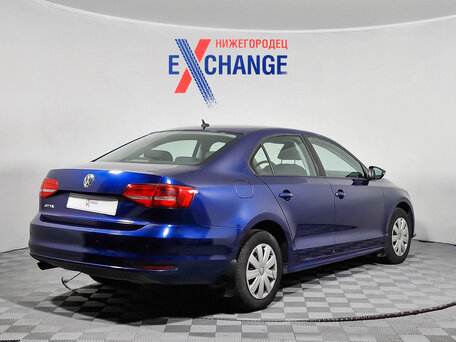 2015 Volkswagen Jetta VI Рестайлинг, синий, 846000 рублей, вид 4