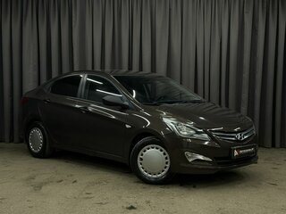 2016 Hyundai Solaris I Рестайлинг, коричневый, 599900 рублей, вид 2