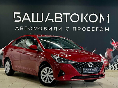 2021 Hyundai Solaris II Рестайлинг, красный, 1435000 рублей, вид 3