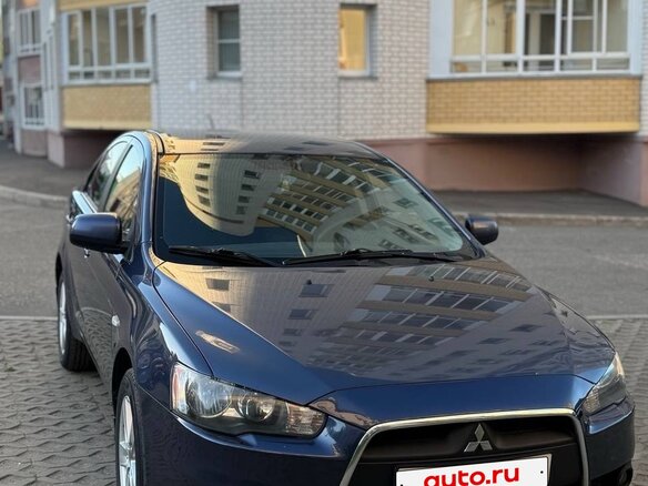 2011 Mitsubishi Lancer X Рестайлинг, синий, 630000 рублей - вид 3