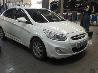2014 Hyundai Solaris I Рестайлинг, белый, 780000 рублей, вид 2