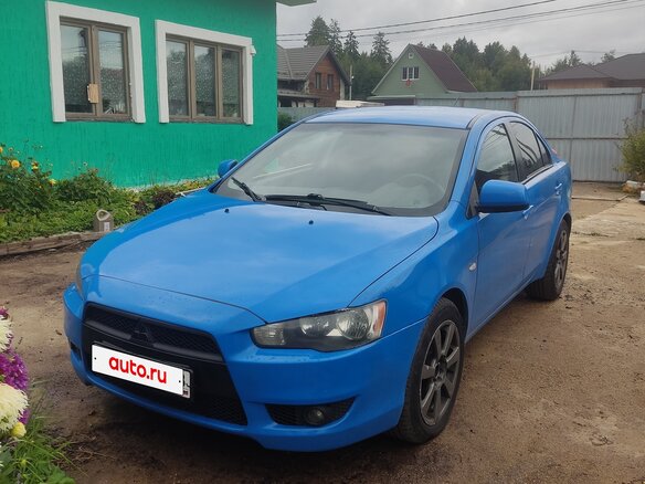 2010 Mitsubishi Lancer X, синий, 600000 рублей
