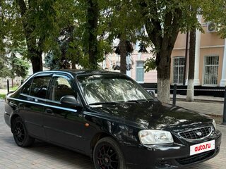2008 Hyundai Accent ТагАЗ II, чёрный, 590000 рублей, вид 5