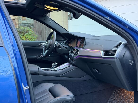 2019 BMW X6 30d III (G06), синий, 6950000 рублей - вид 6