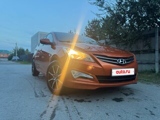 2014 Hyundai Solaris I Рестайлинг, оранжевый, 1199000 рублей, вид 2