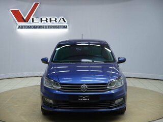 2019 Volkswagen Polo V Рестайлинг, синий, 1050000 рублей, вид 2