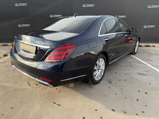 2019 Mercedes-Benz S-Класс 450 Long VI (W222, C217) Рестайлинг, синий, 4490000 рублей, вид 4