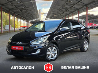 2013 Hyundai Solaris I, чёрный, 668900 рублей, вид 1