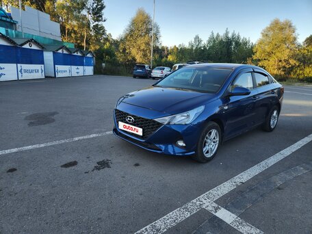 2021 Hyundai Solaris II Рестайлинг, синий, 1300000 рублей, вид 2