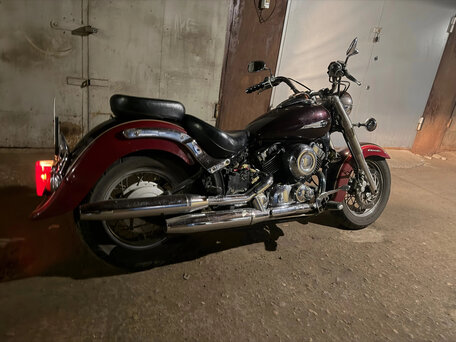 1998 Yamaha XVS400 Drag Star, пурпурный, 320000 рублей, вид 3