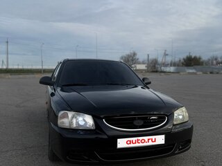 2008 Hyundai Accent ТагАЗ II, чёрный, 350000 рублей, вид 2