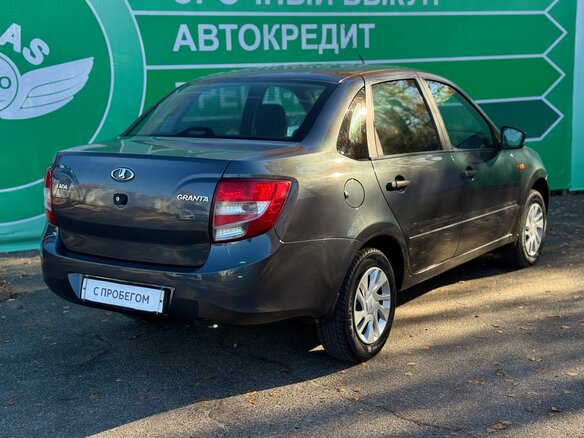 2016 Lada (ВАЗ) Granta I, серый, 475000 рублей - вид 4