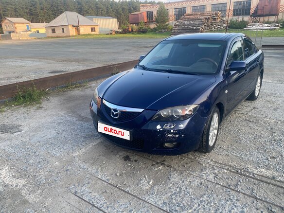 2008 Mazda 3 I (BK) Рестайлинг, синий, 600000 рублей