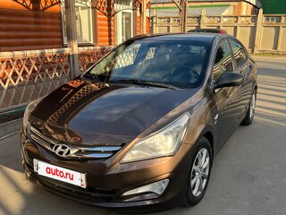 2015 Hyundai Solaris I Рестайлинг, коричневый, 1050000 рублей, вид 3