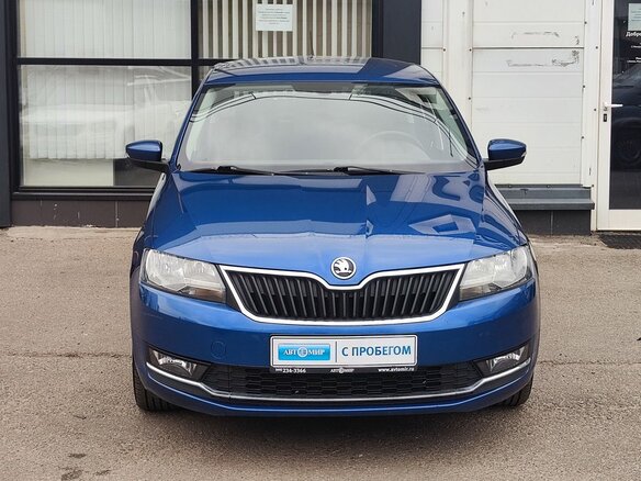2018 Skoda Rapid I Рестайлинг, синий, 1275000 рублей - вид 1