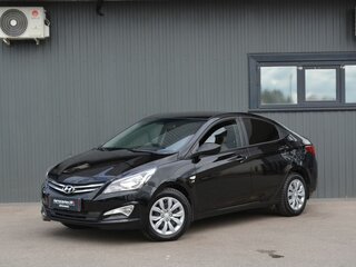 2015 Hyundai Solaris I Рестайлинг, чёрный, 949888 рублей, вид 2